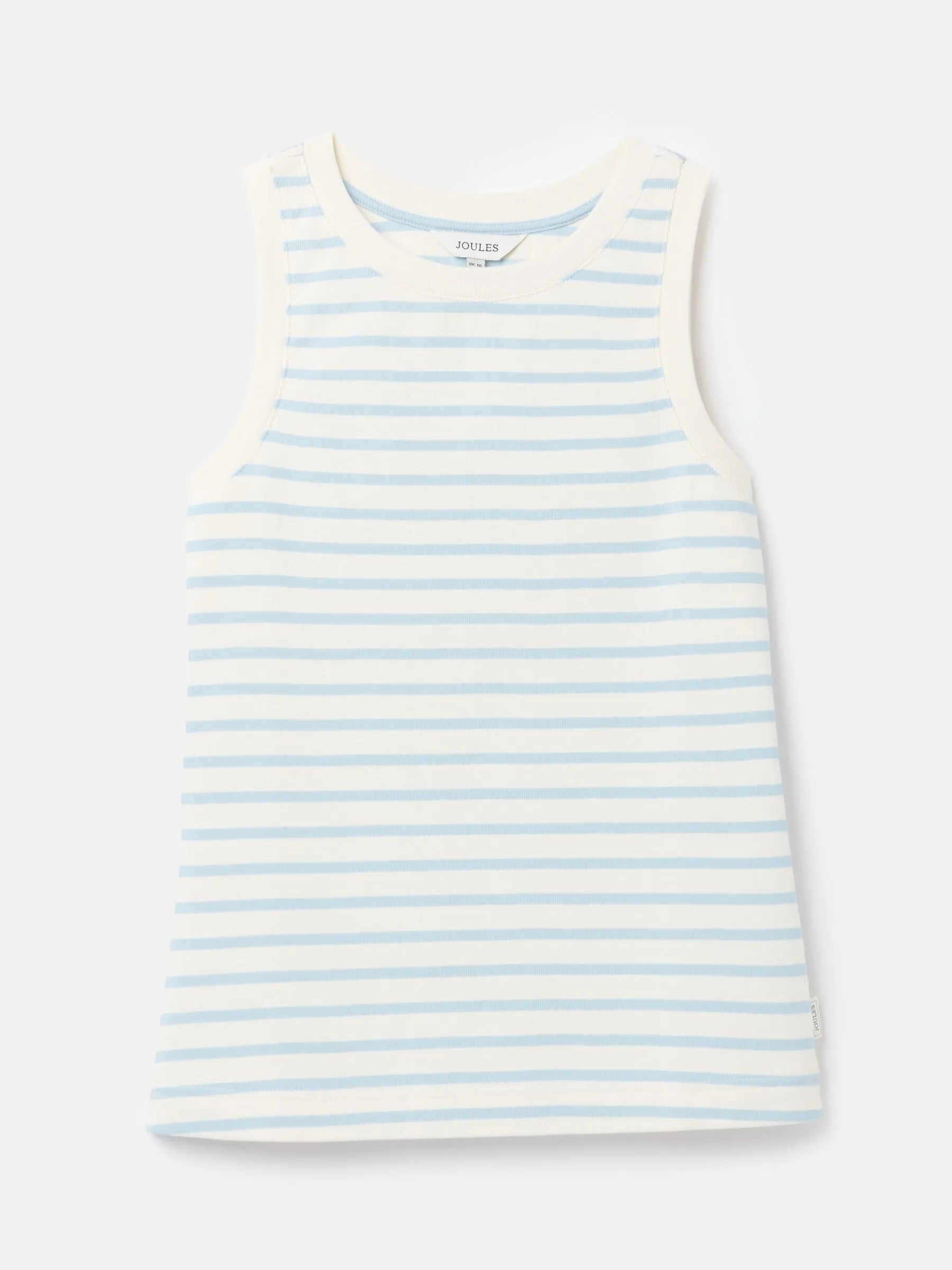 Cream & Blue Striped Jersey Vest