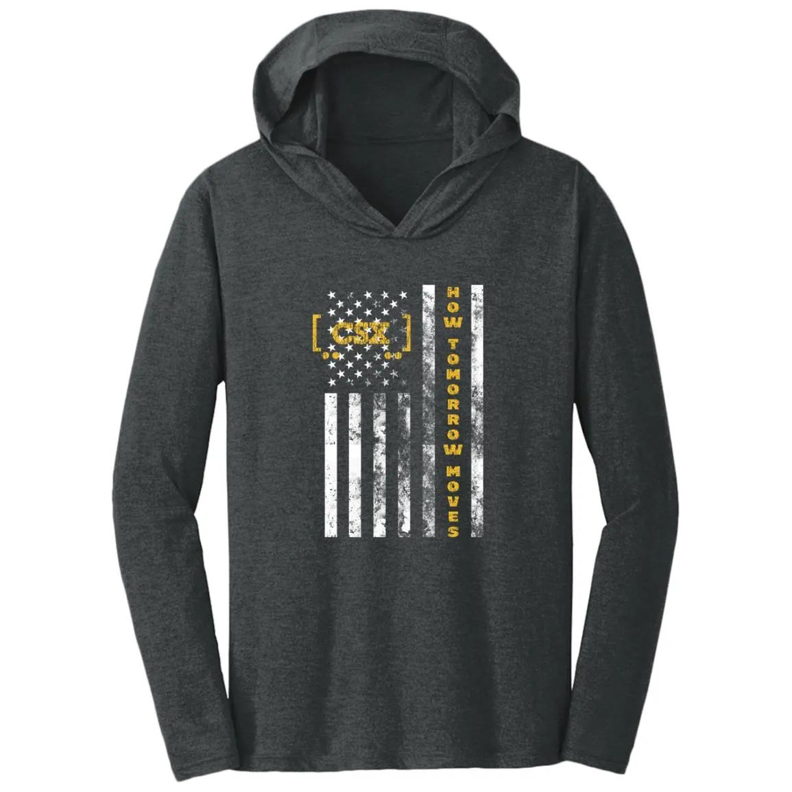 CSX American Flag Triblend T-Shirt Hoodie