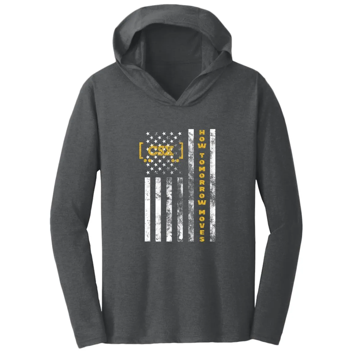 CSX American Flag Triblend T-Shirt Hoodie