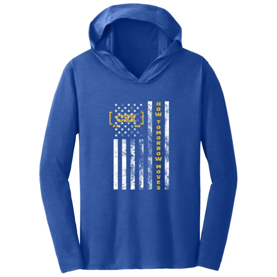 CSX American Flag Triblend T-Shirt Hoodie