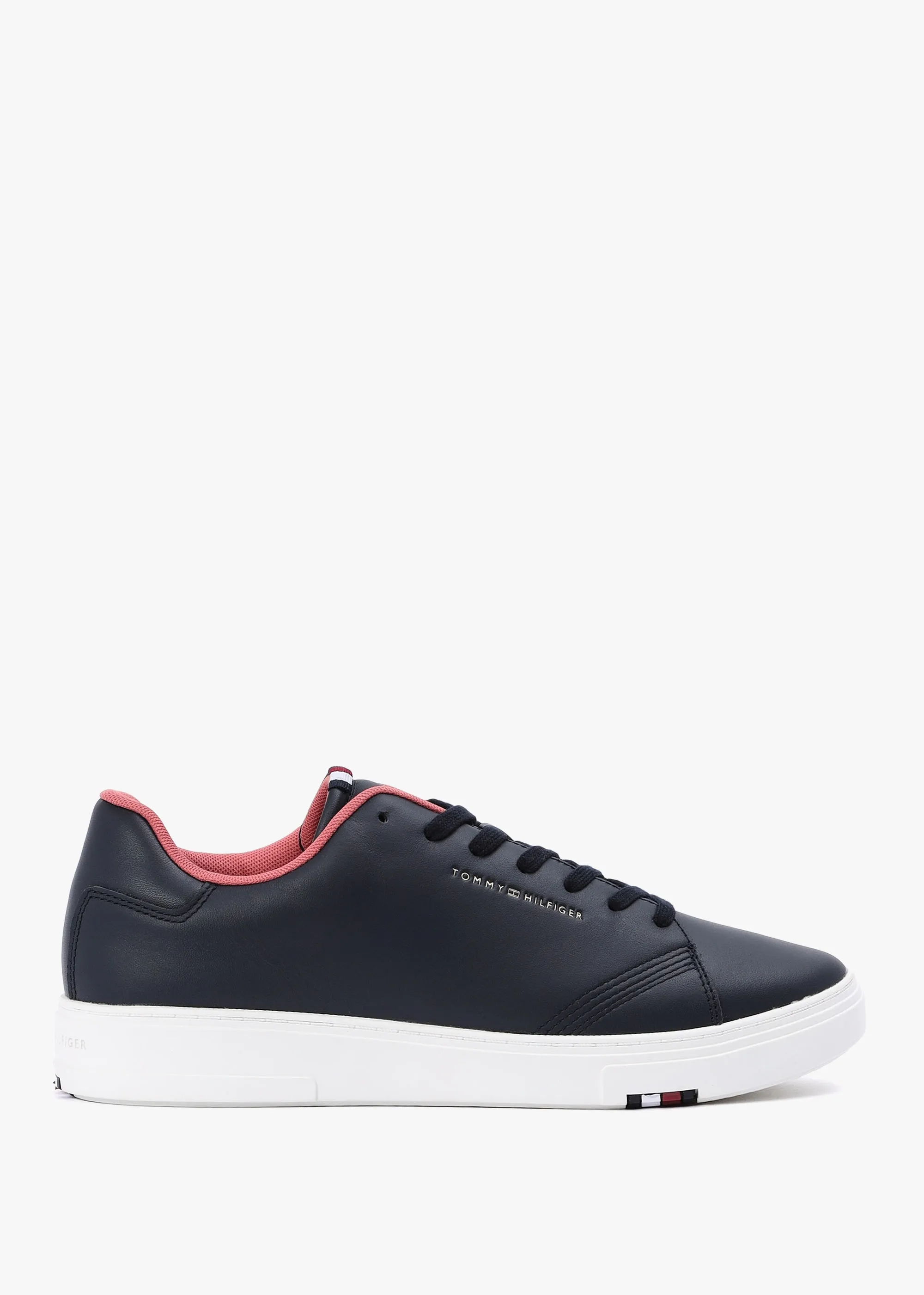 Cupsole Navy Leather Trainers