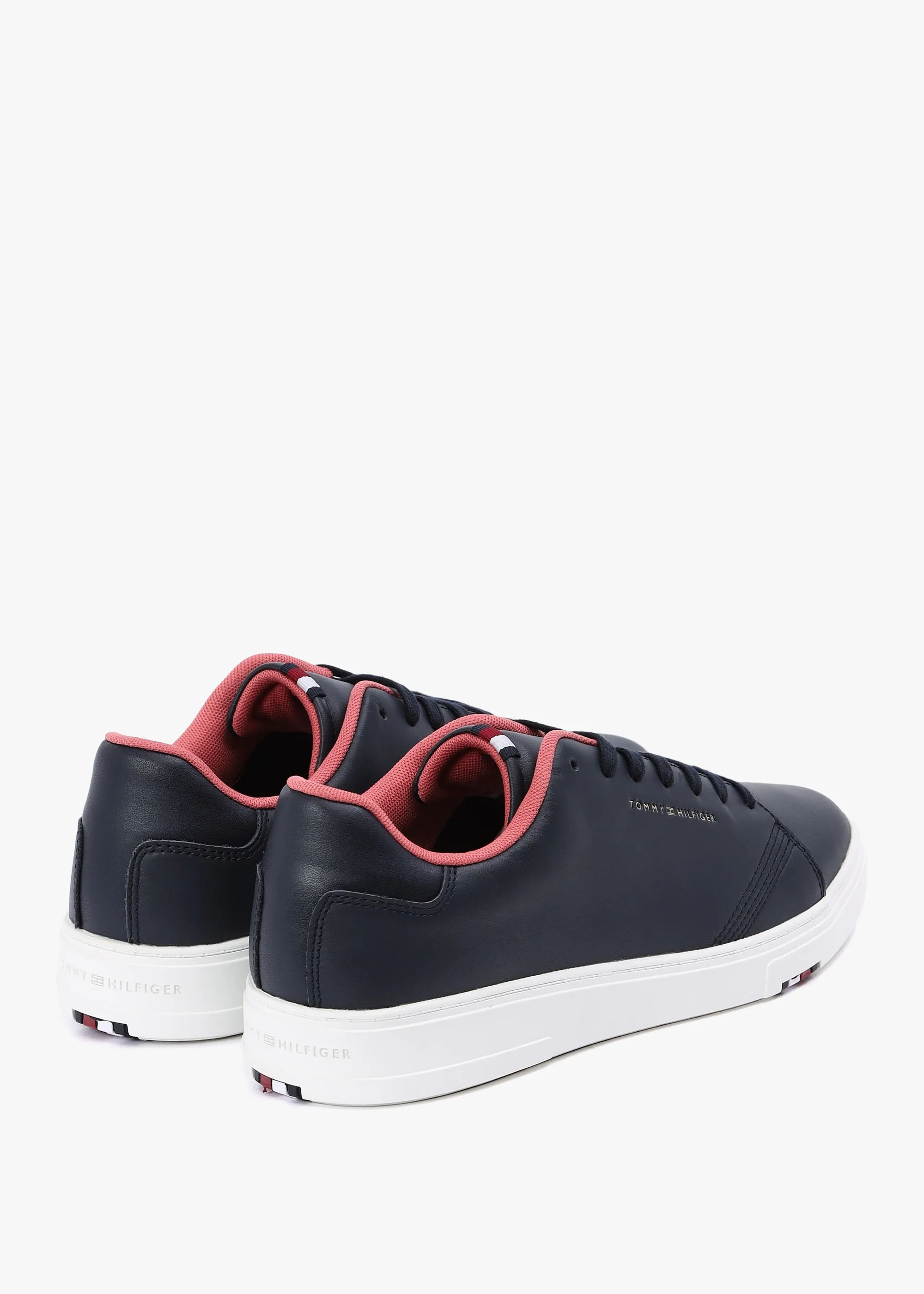 Cupsole Navy Leather Trainers