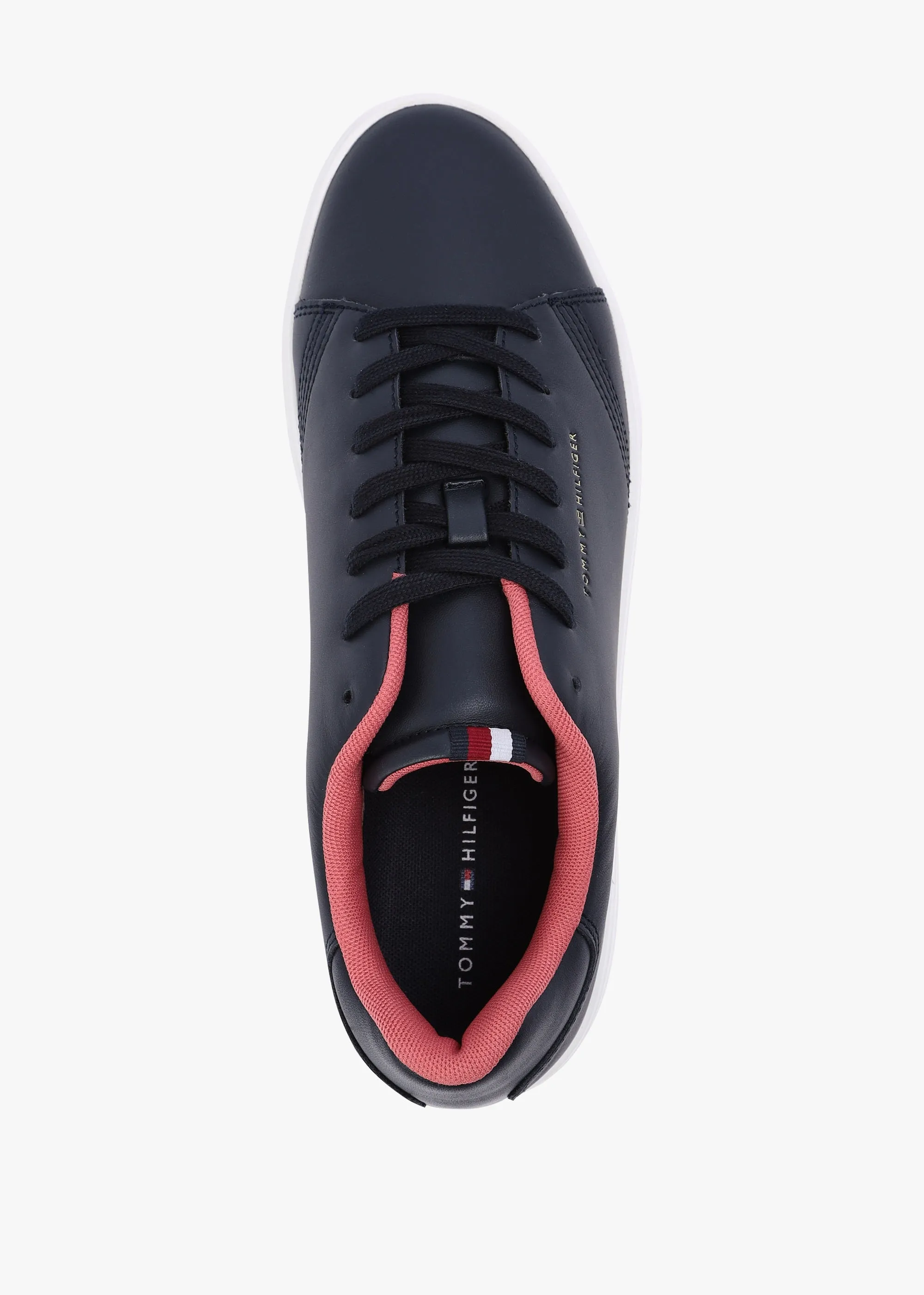 Cupsole Navy Leather Trainers