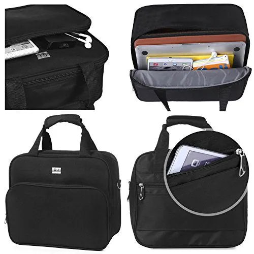 Davidjones Upright Carry-On & Travel Case Luggage Set, 2 Piece - Black (Ba-1002-2Rpv-Black)