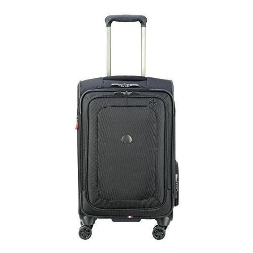 Delsey Luggage Cruise Lite Softside Carry-On Exp. Spinner Suiter Trolley, Black