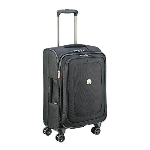 Delsey Luggage Cruise Lite Softside Carry-On Exp. Spinner Suiter Trolley, Black