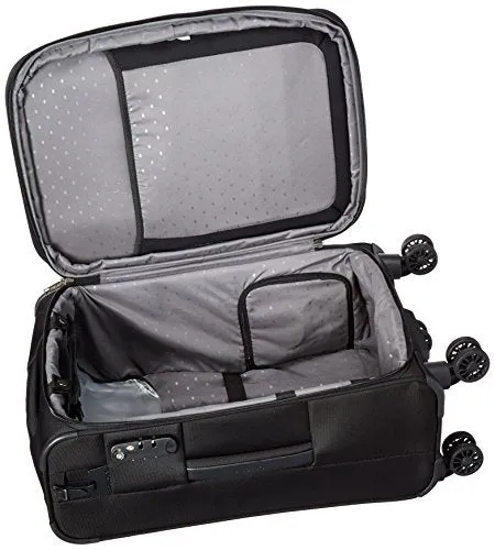 Delsey Luggage Montmartre 4 Wheel 21 Carry Exp Softside Lug, Black