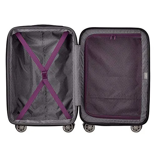 DELSEY Paris Comete 2.0 Hardside Expandable Luggage with Spinner Wheels, Purple, Carry-on 21 Inch