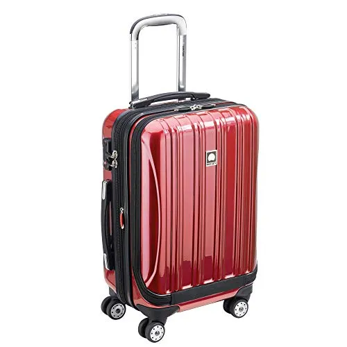 DELSEY Paris Helium Aero Hardside Expandable Luggage with Spinner Wheels, Brick Red, Carry-On 19 Inch