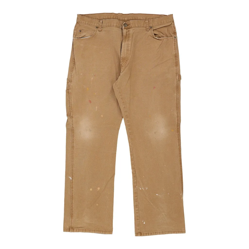 Dickies Carpenter Trousers - 38W 32L Beige Cotton