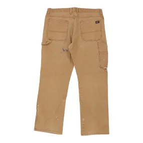 Dickies Carpenter Trousers - 38W 32L Beige Cotton