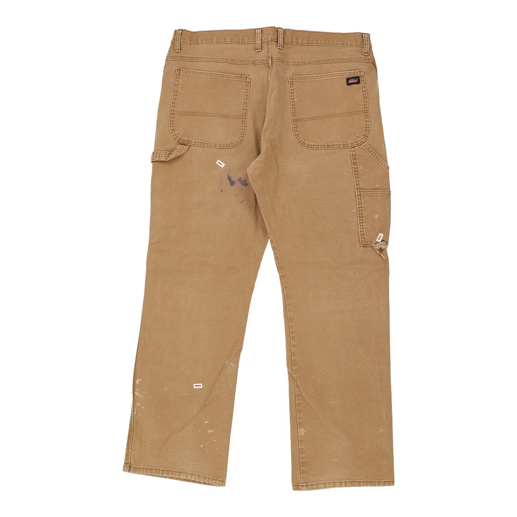 Dickies Carpenter Trousers - 38W 32L Beige Cotton