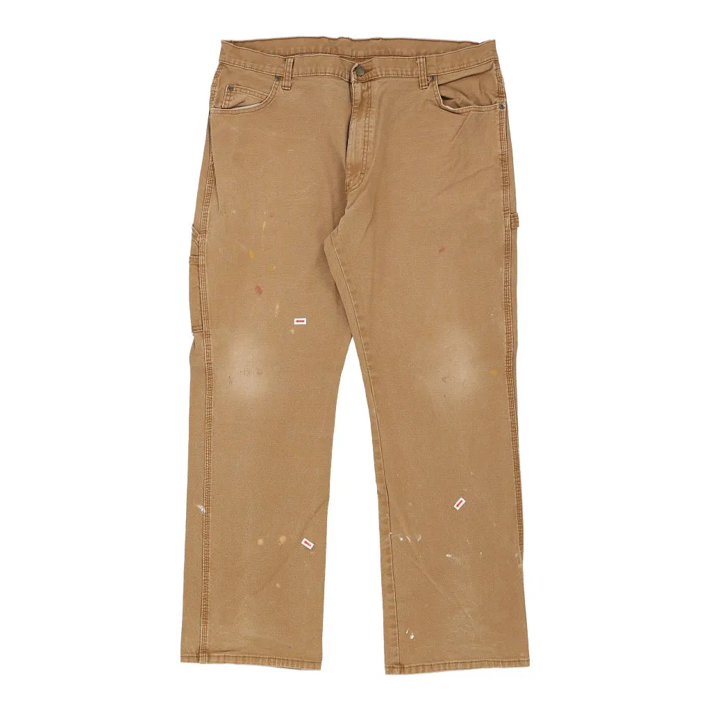 Dickies Carpenter Trousers - 38W 32L Beige Cotton