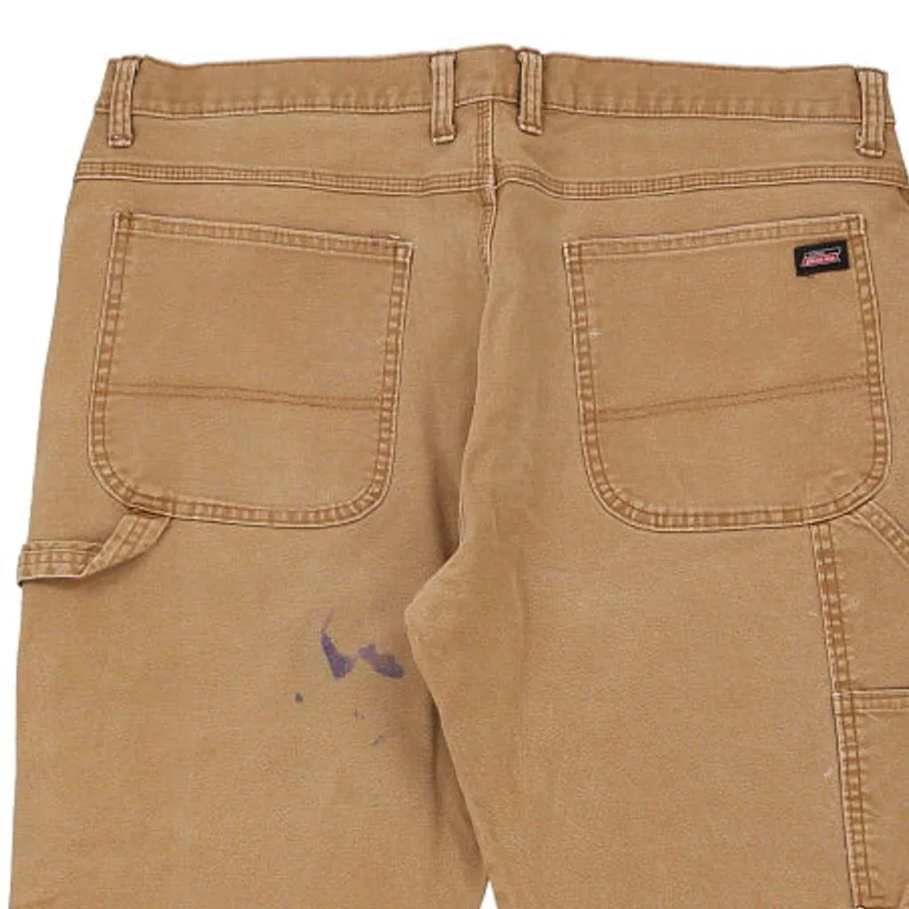 Dickies Carpenter Trousers - 38W 32L Beige Cotton