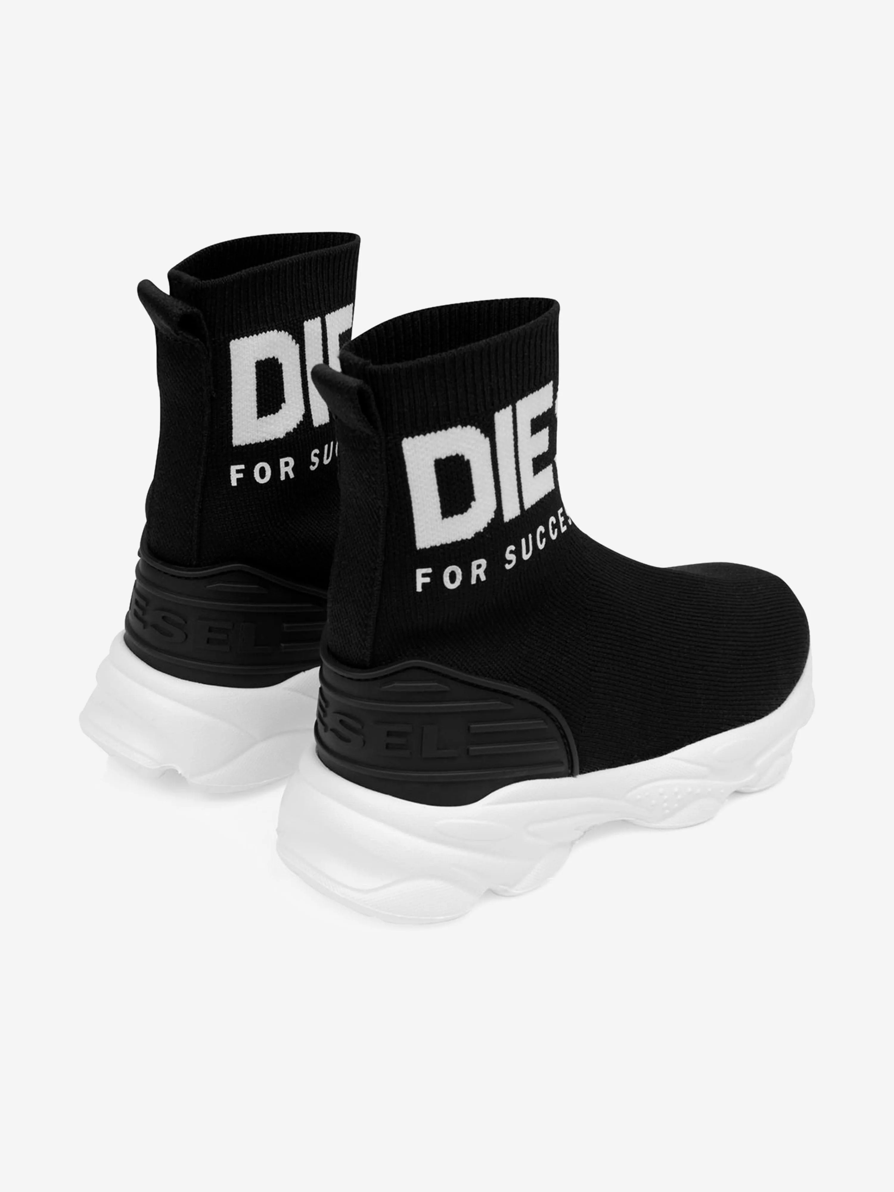 Diesel Boys Logo Sock Trainers