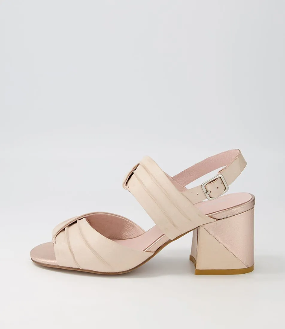 DJANGO & JULIETTE Vaclav Pale Pink Leather Sandals