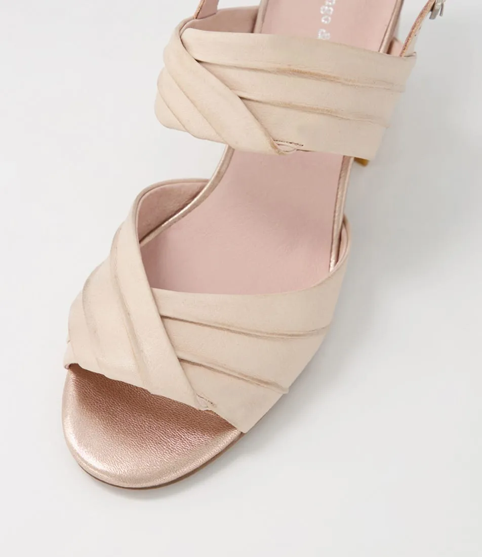 DJANGO & JULIETTE Vaclav Pale Pink Leather Sandals