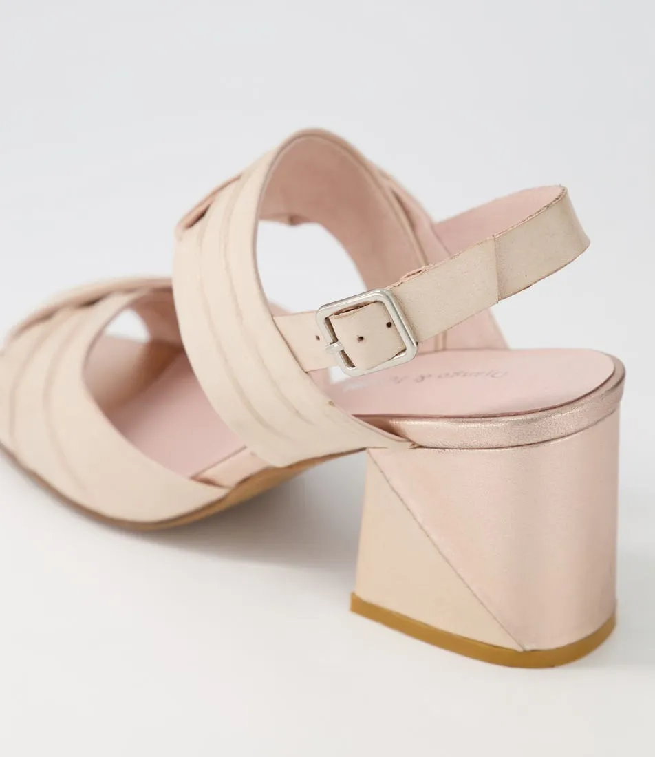 DJANGO & JULIETTE Vaclav Pale Pink Leather Sandals