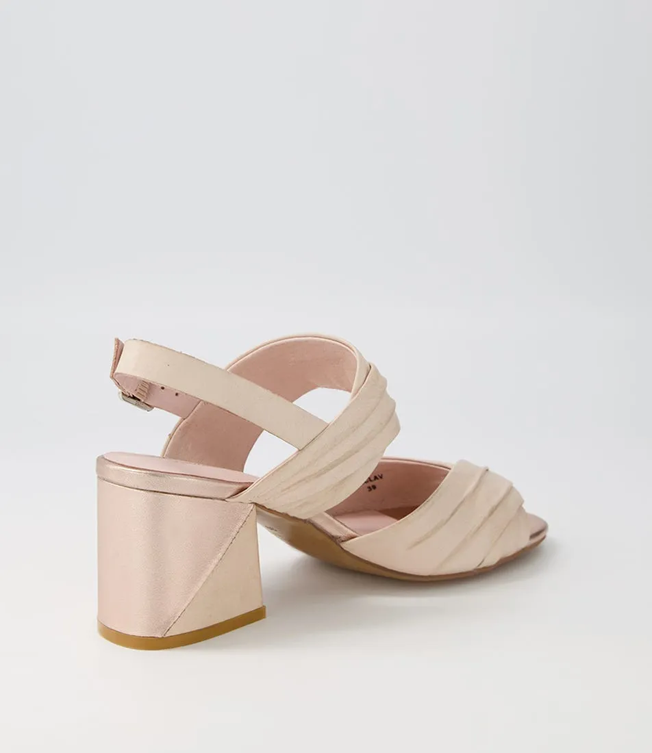 DJANGO & JULIETTE Vaclav Pale Pink Leather Sandals