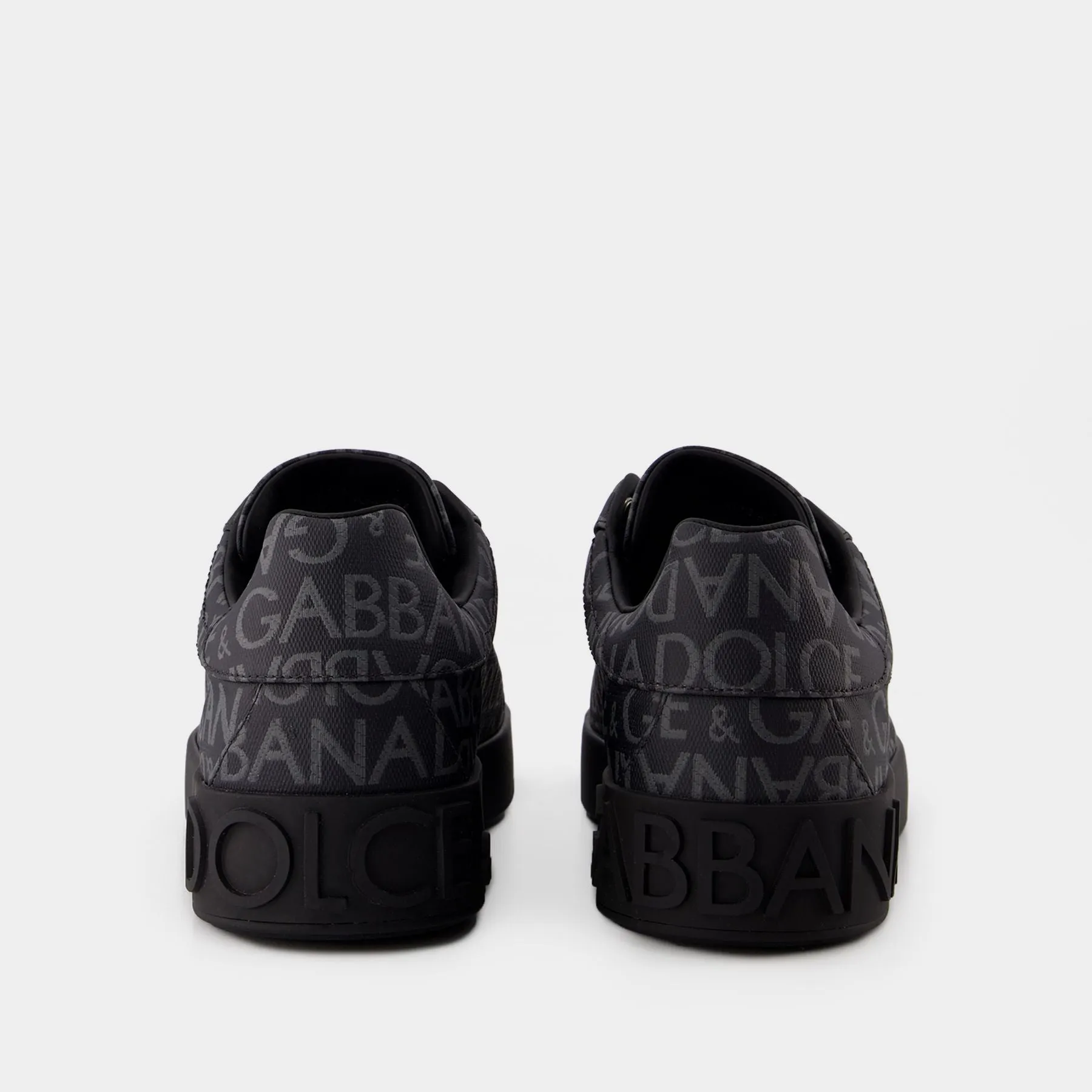 Dolce&Gabbana  Logo Spalmato Sneakers - Dolce&Gabbana - Canvas - Black