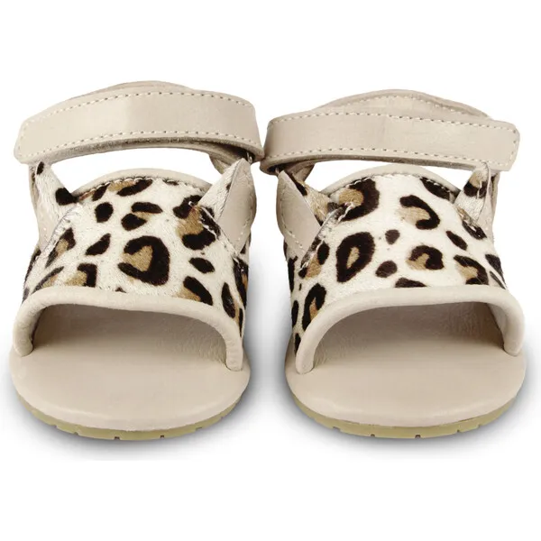 Donsje Amsterdam Alina Classic Leather Leopard Sandals, Ivory