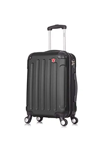 Dukap Luggage Intely Hardside Spinner 20'' Inches Carry-On With Usb Port - Black