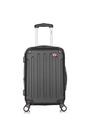 Dukap Luggage Intely Hardside Spinner 20'' Inches Carry-On With Usb Port - Black