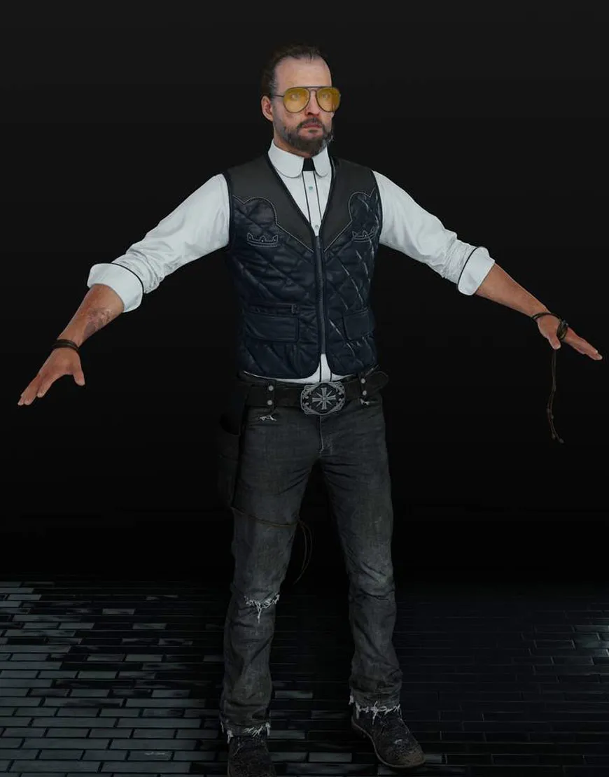 Far Cry 5 Joseph Seed Vest | The Father Quilted Leather Vest | 50% OFF!!