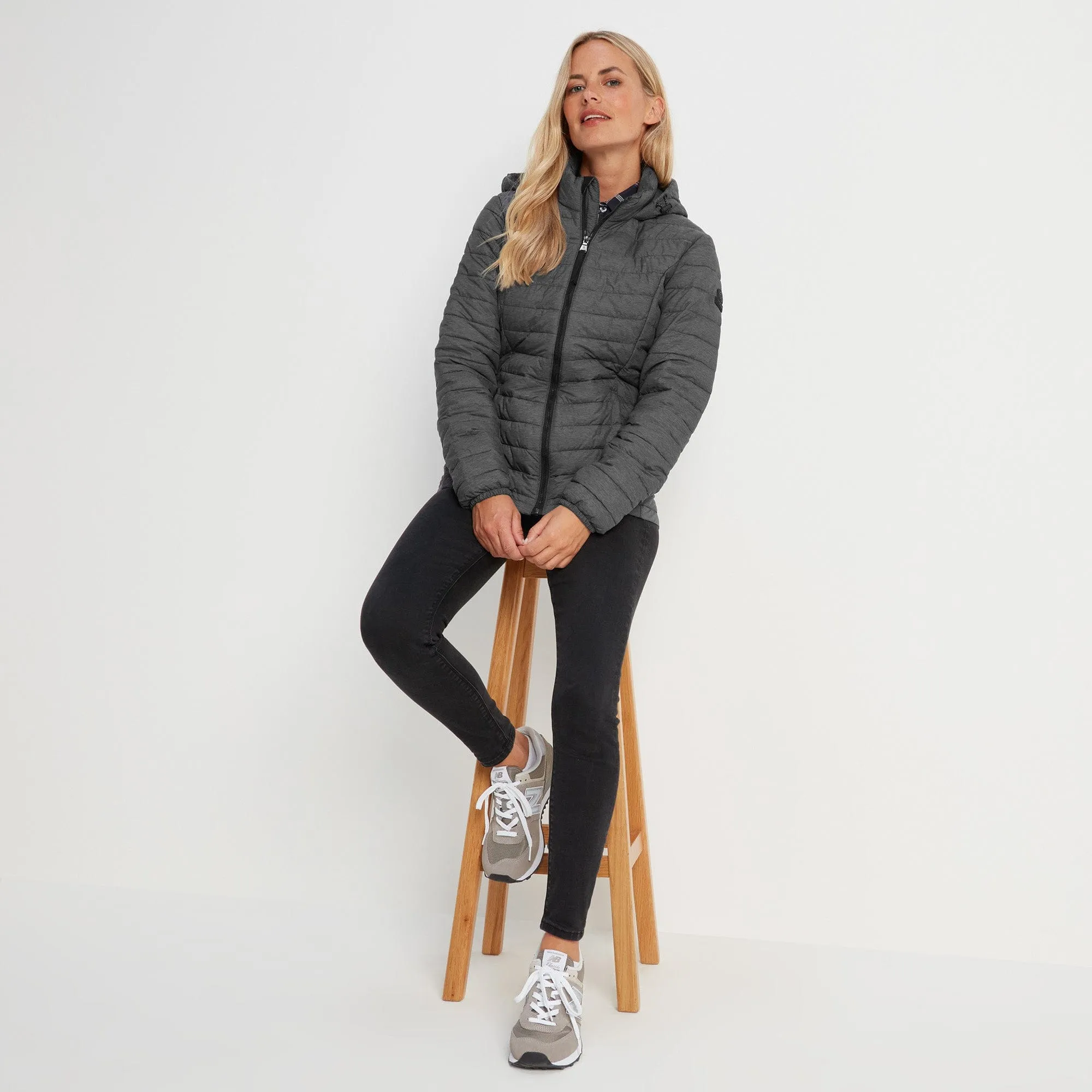 Garriston Womens Lightweight Padded Jacket - Grey Marl