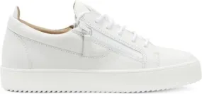 Giuseppe Zanotti embossed-logo calf leather sneakers White