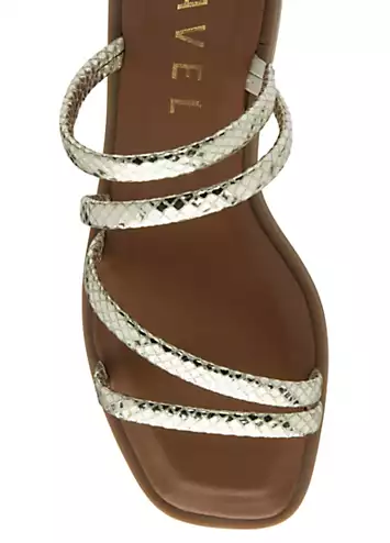 Gold Leather Tain Sandals by Ravel | Look Again