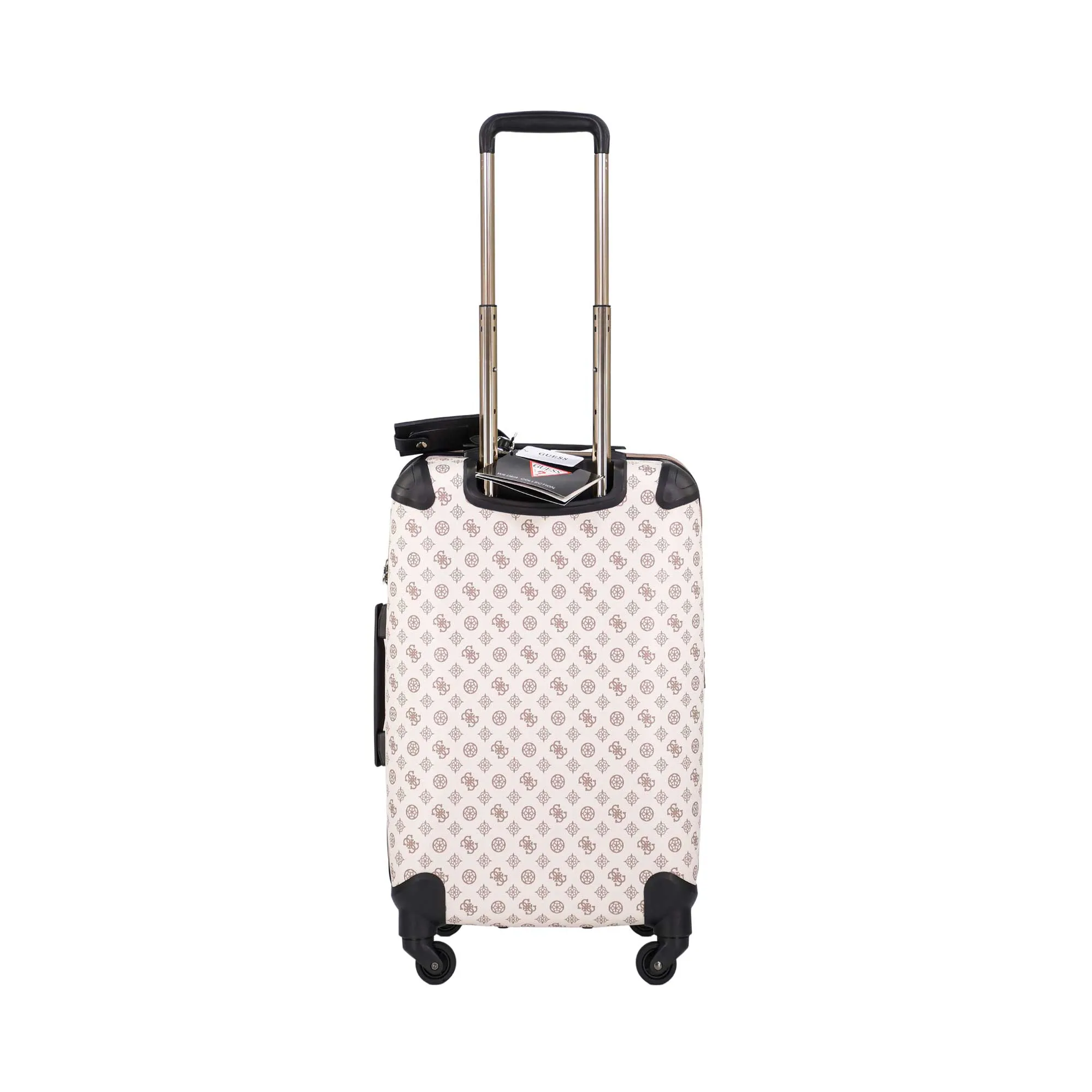 Guess Wilder Cream Carry-On Hard Luggage, Size 55 Cm