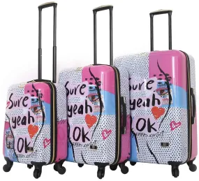 Halina Nikki Chu Sure 3-Piece Luggage Set 