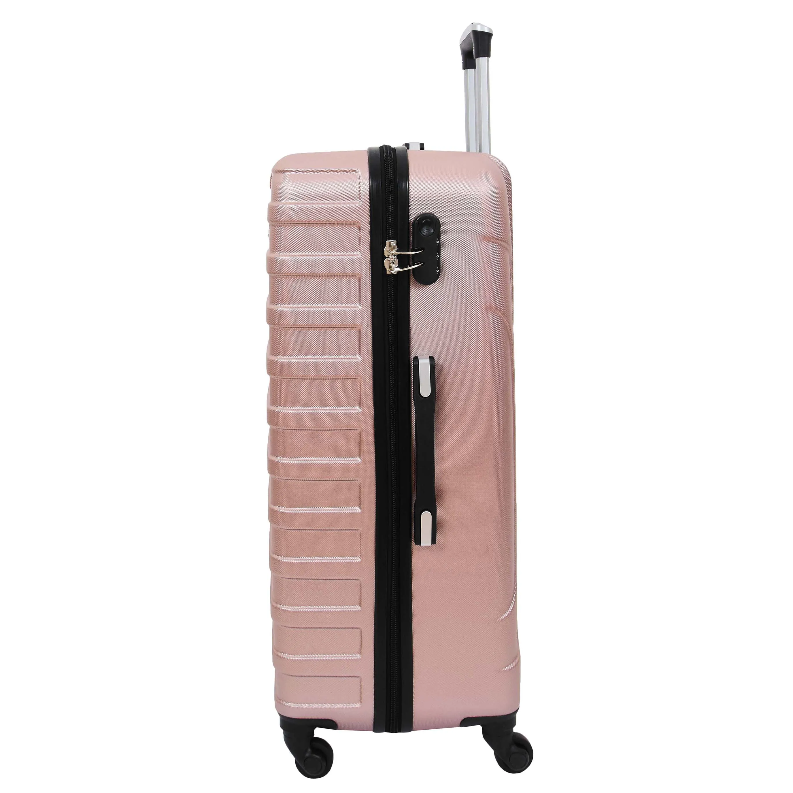 Hard Shell Four Wheel Luggage Digit Lock Sega Rose Gold