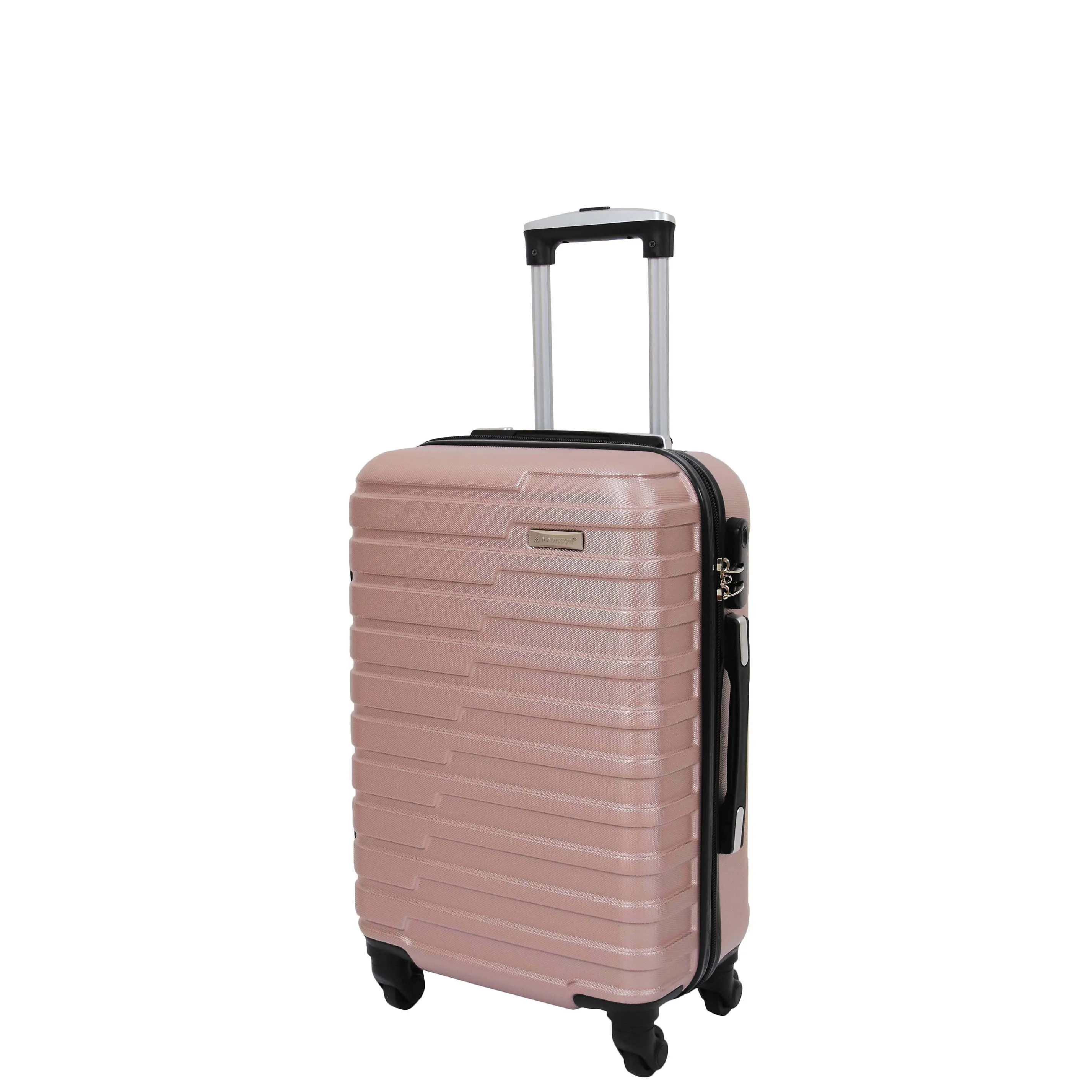 Hard Shell Four Wheel Luggage Digit Lock Sega Rose Gold