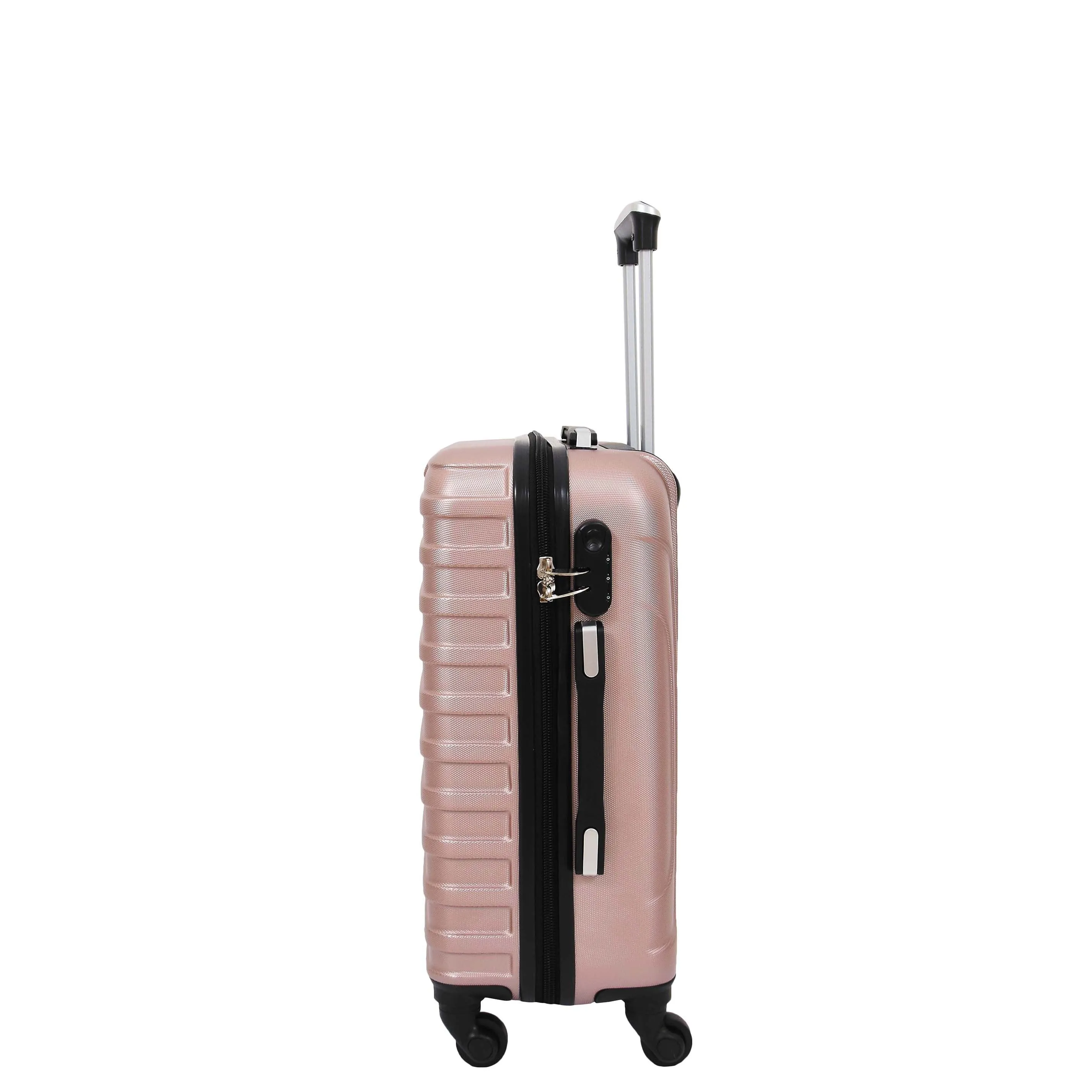 Hard Shell Four Wheel Luggage Digit Lock Sega Rose Gold