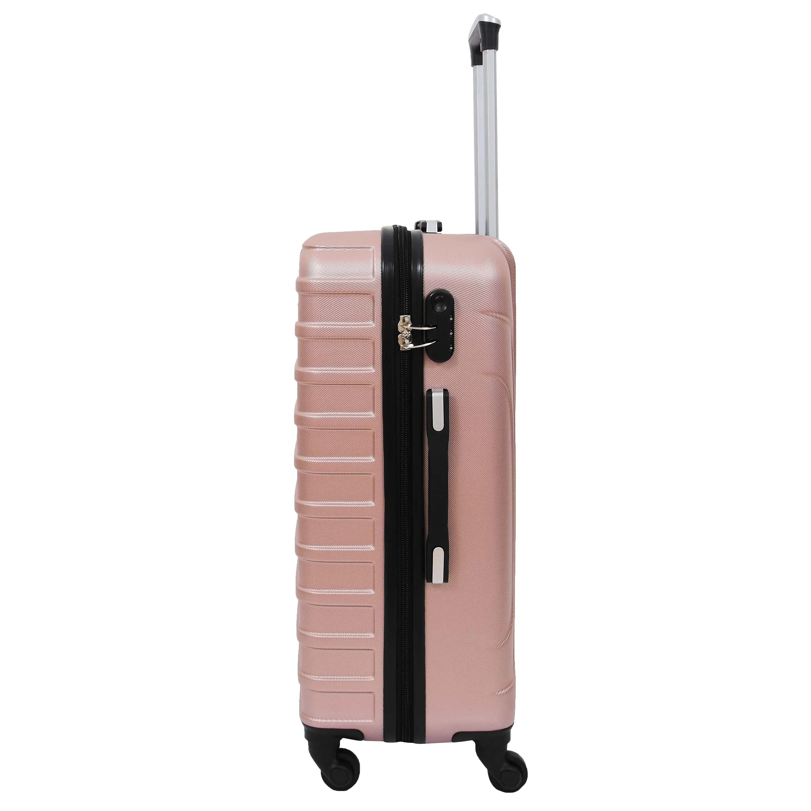 Hard Shell Four Wheel Luggage Digit Lock Sega Rose Gold