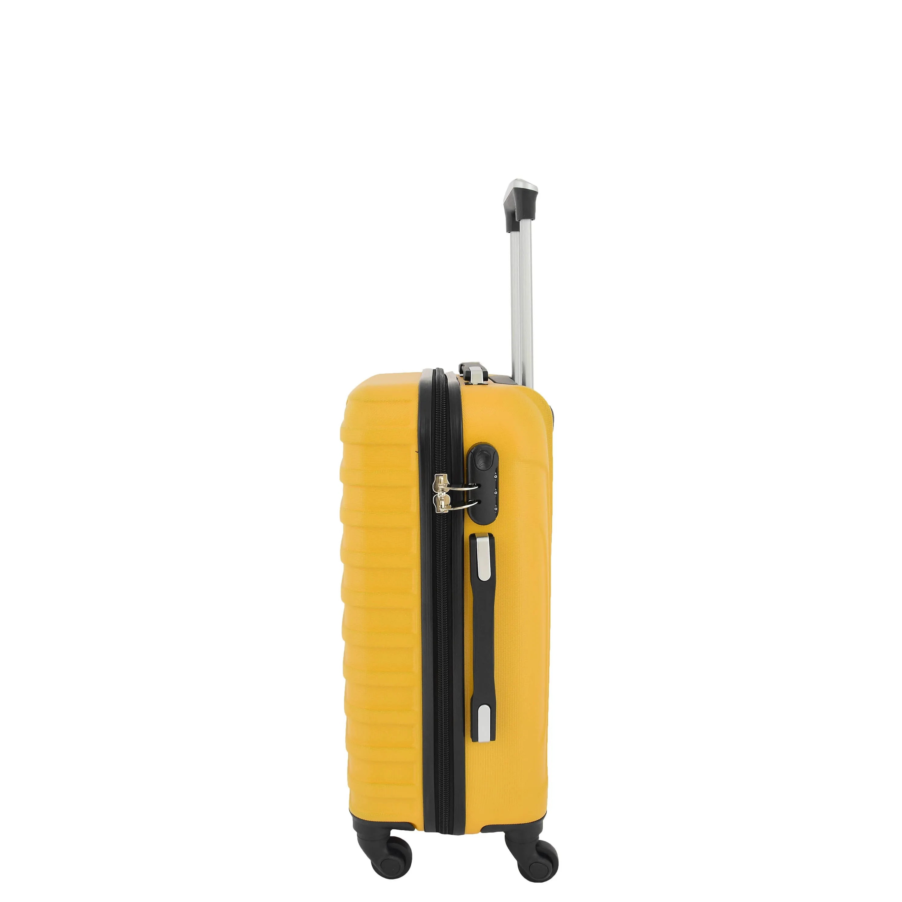 Hard Shell Four Wheel Luggage Digit Lock Sega Yellow