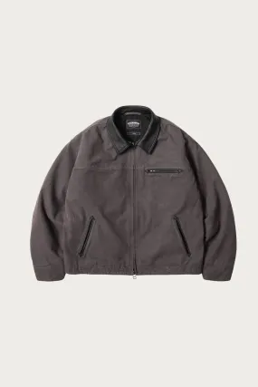 Heavy Canvas Destroyed Work Jacket - Mud