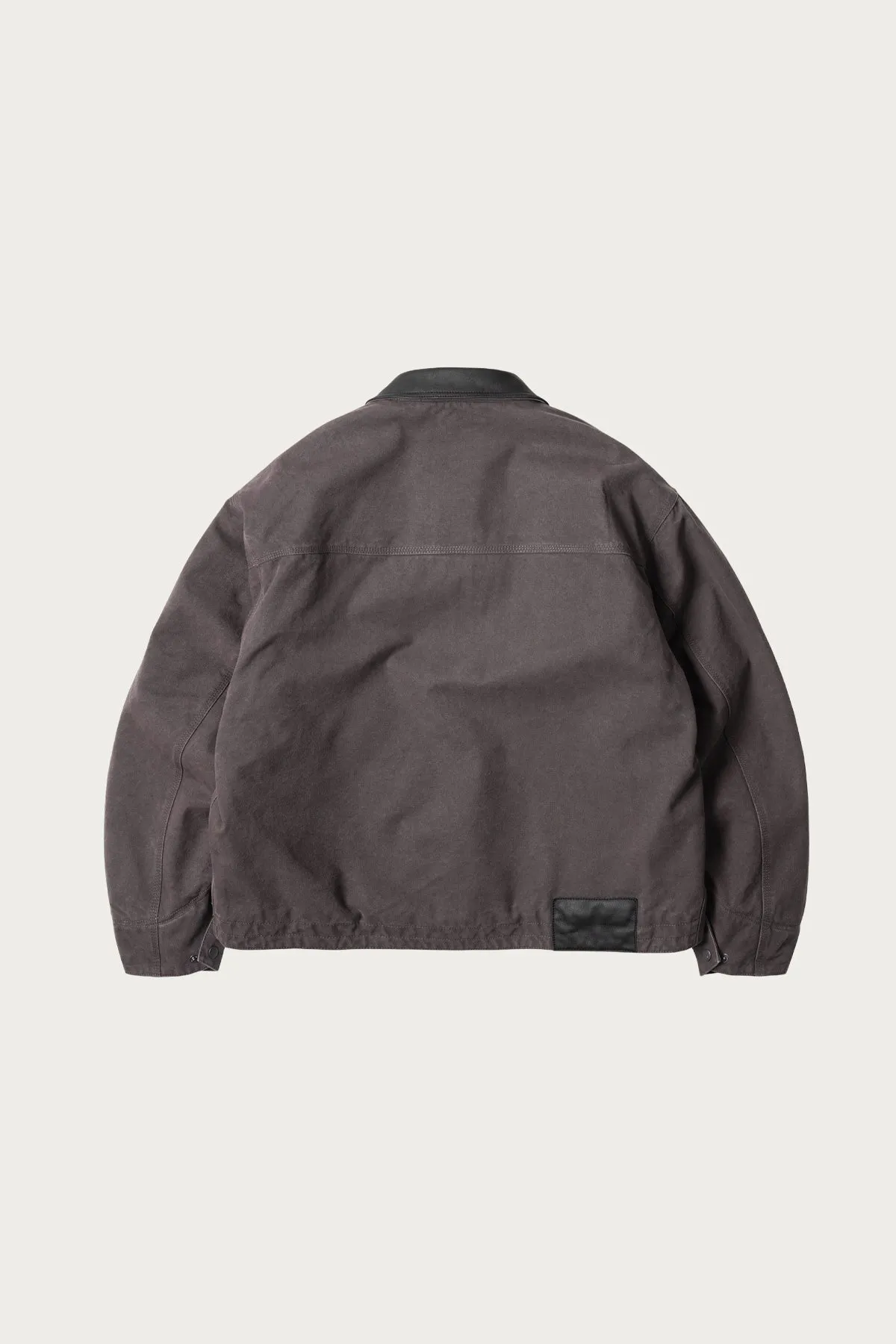 Heavy Canvas Destroyed Work Jacket - Mud