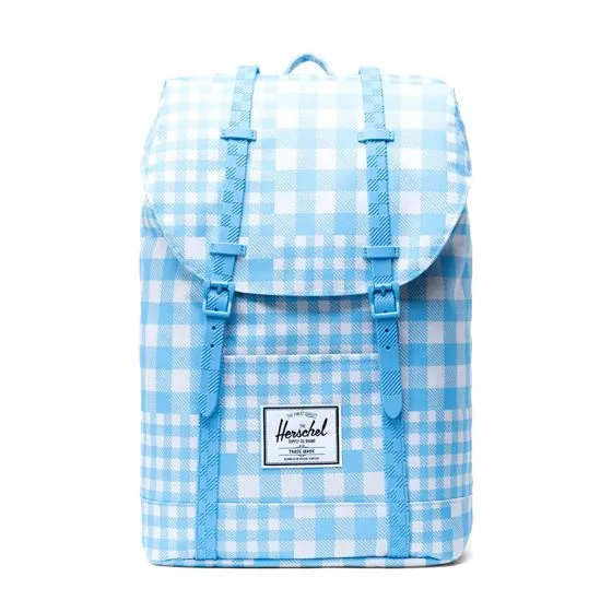 Herschel Retreat Gingham Alaskan Blue Backpack