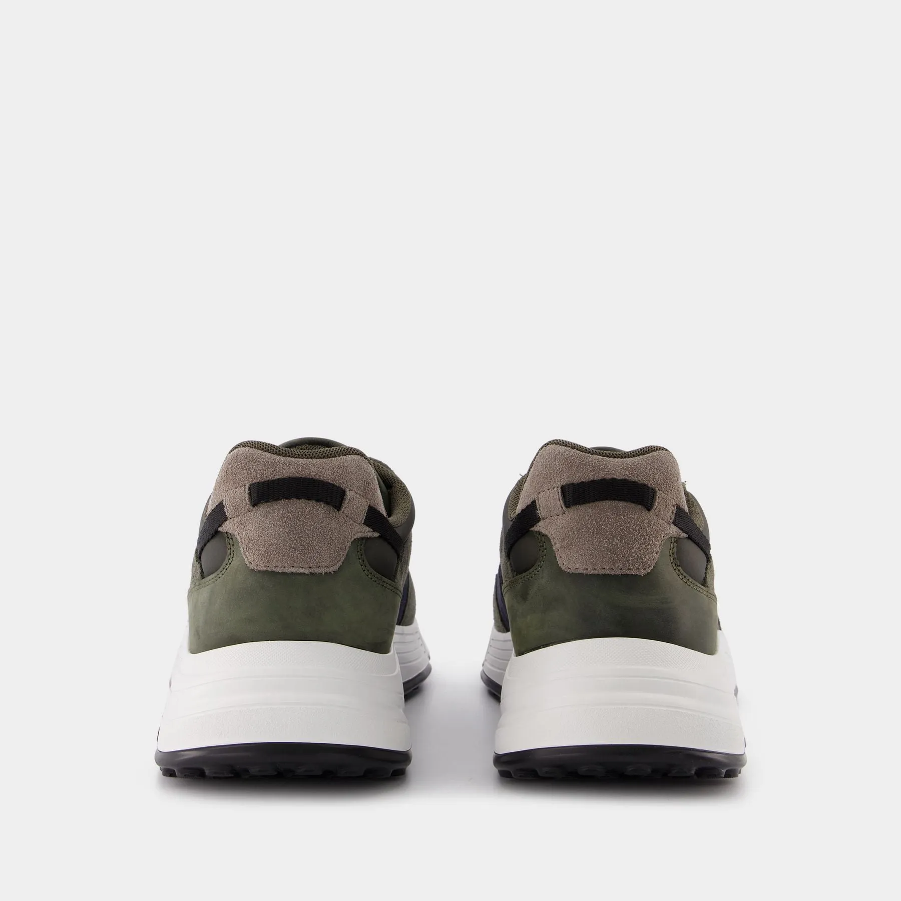 Hogan  Hyperlight Allacciato Sneakers in Green Suede