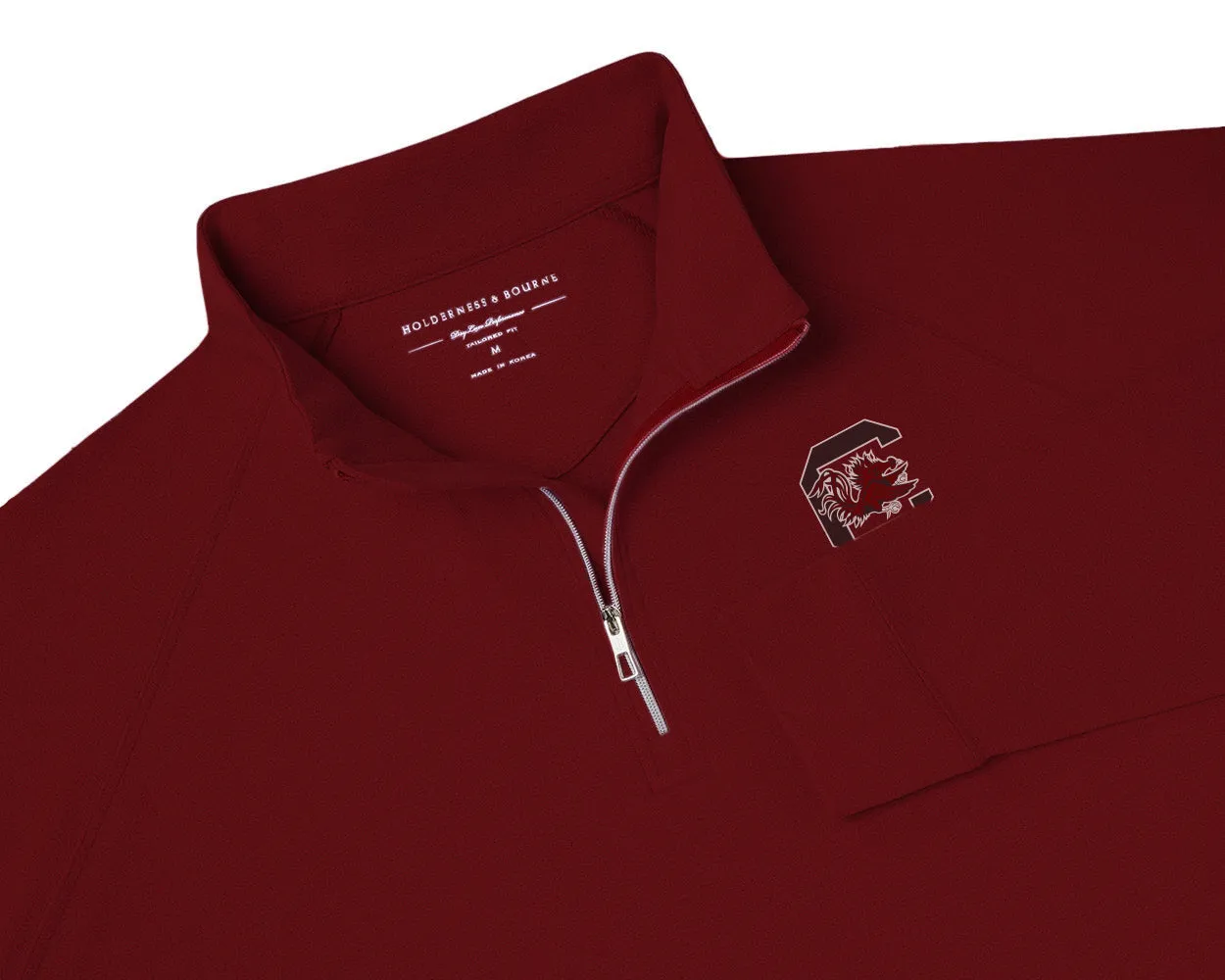 Holderness and Bourne Gamecock Pullover: Garnet with Block C