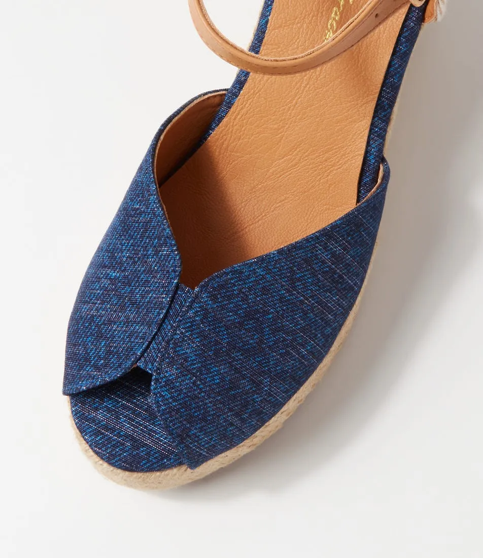 I LOVE BILLY Bonkle Dark Blue Multi Sandals