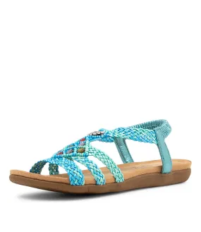 I LOVE BILLY Fiorente Aqua Jade Multi Sandals