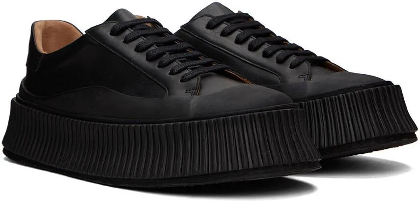 Jil Sander Black Calfskin Sneakers