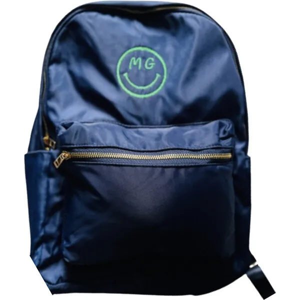 juju + stitch Personalized Smiley Embroidered Backpack, Navy