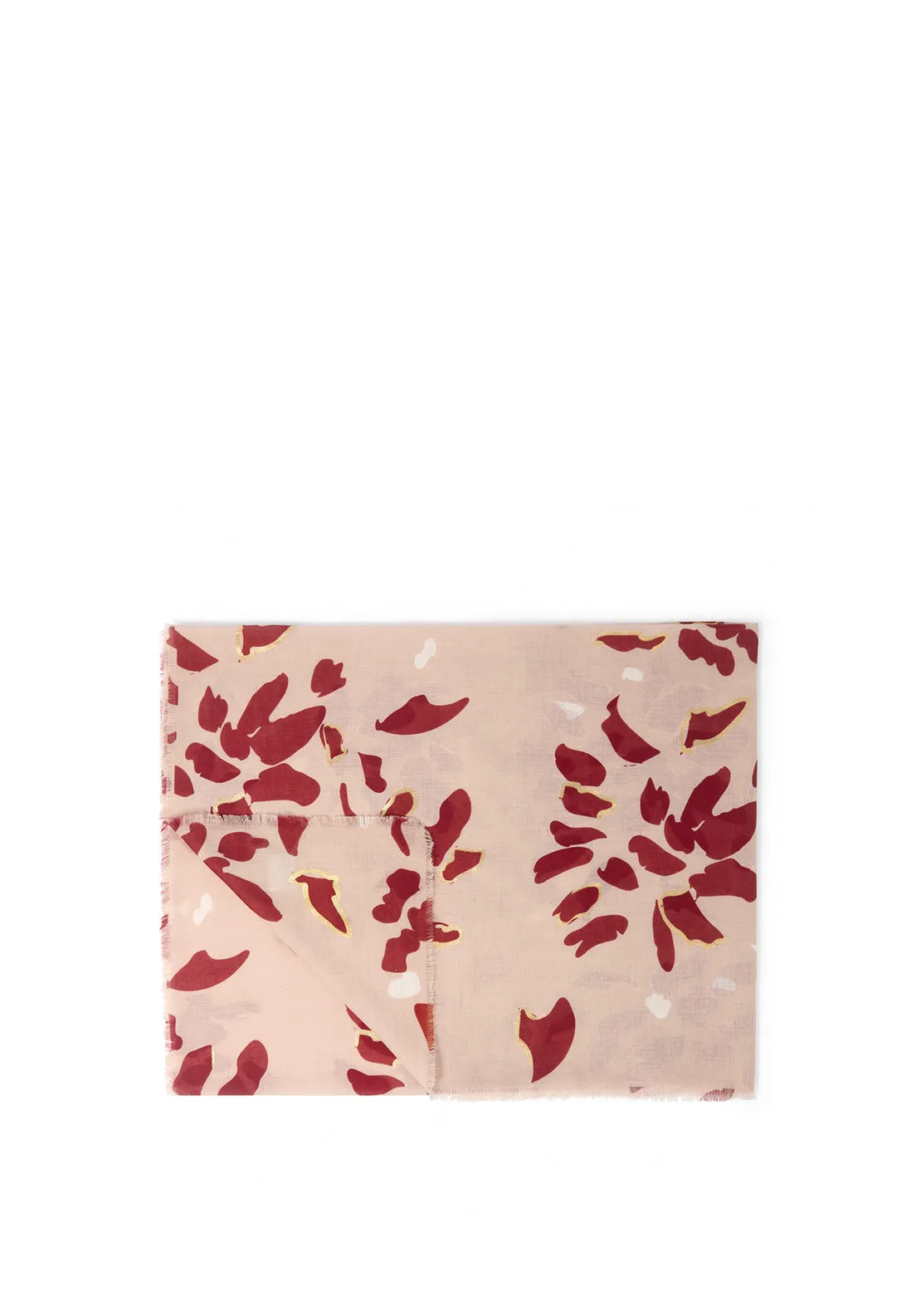 Katie Loxton Printed Foil Scattered Petal Scarf, Pink