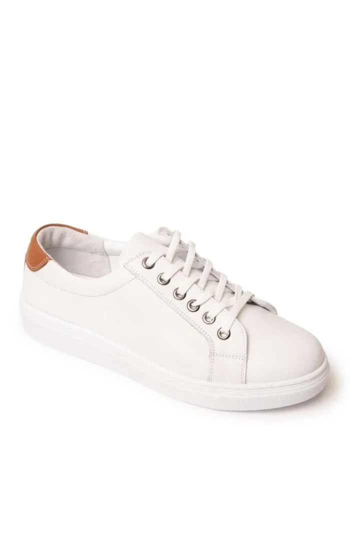 Ladies Leather Contrast Back Trainers