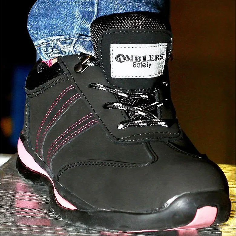 Ladies Safety Work Trainers Black